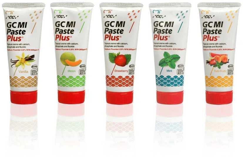 Dantų kremas su fluoru, vanilės skonio GC Mi Paste Plus Recaldent, 35 ml