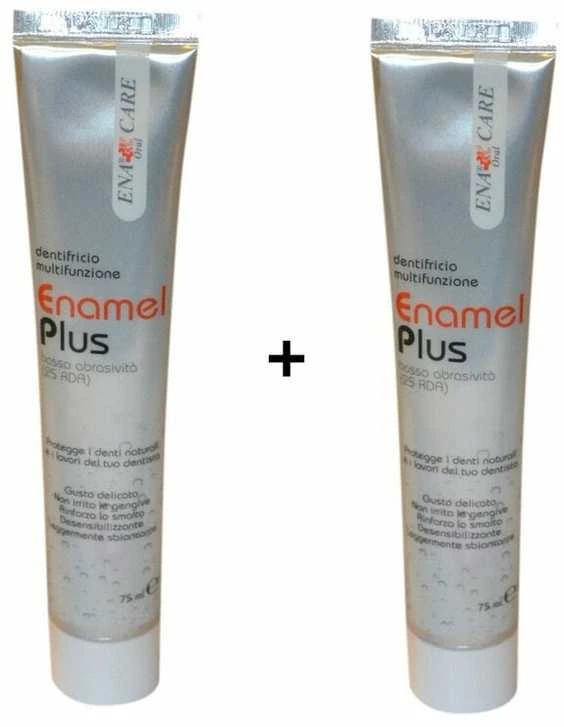 Dantų pasta po estetinio plombavimo Enacare Enamel Plus RDA25, 2 x 75ml