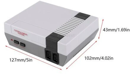 Goobay Goodbuy žaidimų konsolė su 2 vairasvirte ir 620 pilkų 8 bitų žaidimų