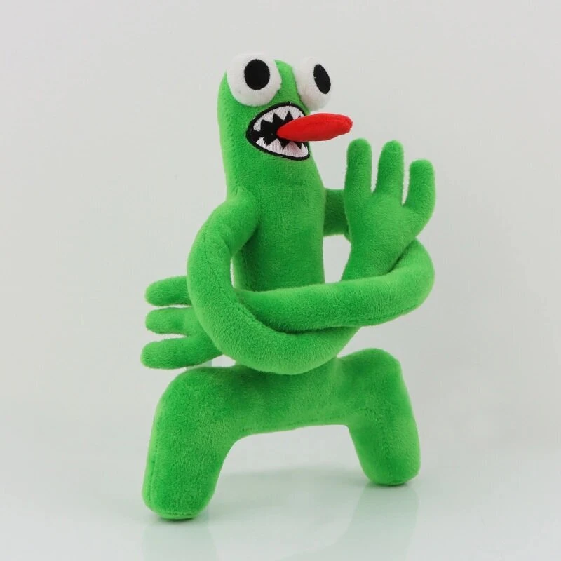Happyjoe Minkštas pliušinis žaislas Rainbow friends, žaliasis ilgarankis, 30cm