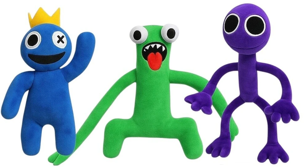 Happyjoe Minkštų pliušinių žaislų Rainbow friends komplektas, 3 draugai