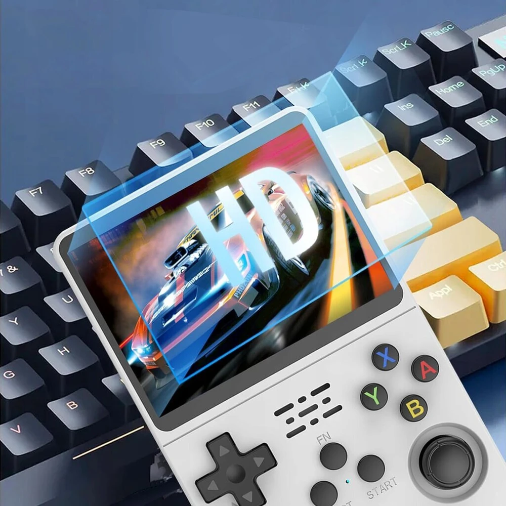 HappyJoe R36S, 128GB, balta, 20000+ Games, 3.5" IPS Screen, Linux