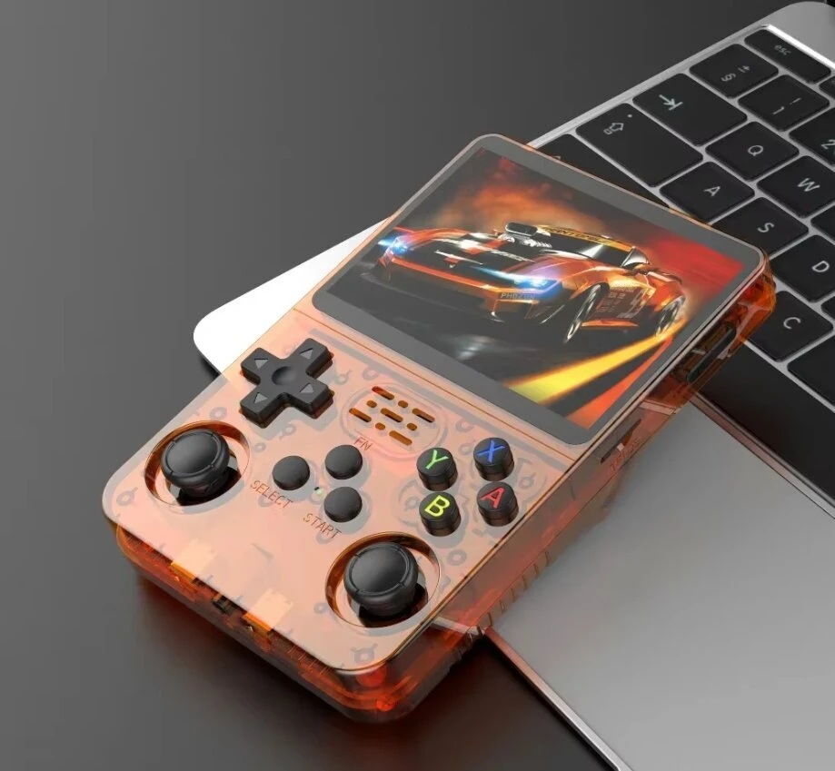 HappyJoe R36S, 64GB, oranžinė, 10000+ Games, 3.5" IPS Screen, Linux
