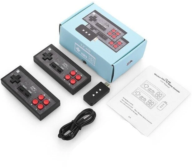 HDMI Jungties TV konsolė su 638 Skirtingais Retro Žaidimais ir belaidžiais valdymo pultais
