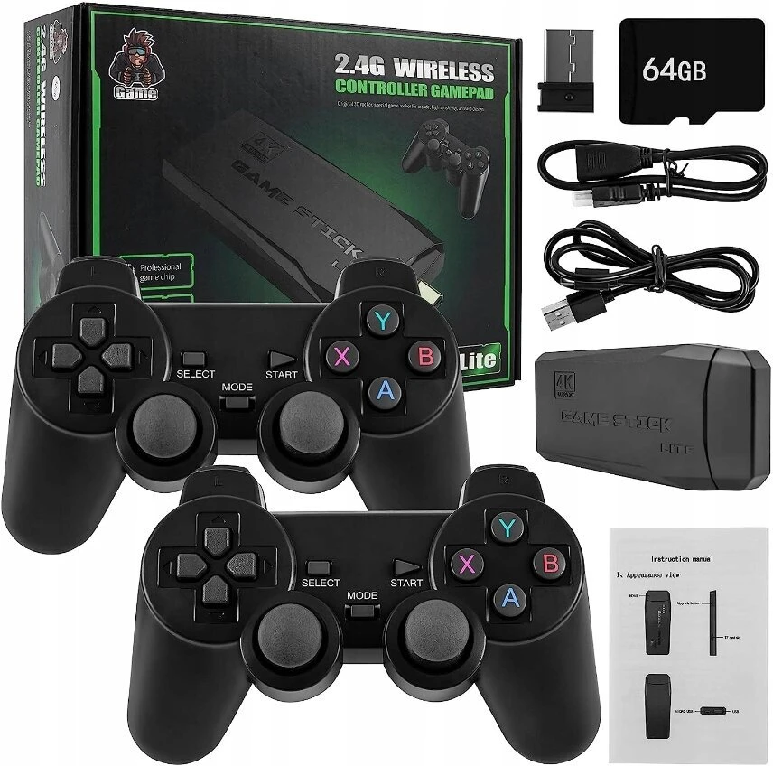 Pegasus Retro konsole su Hdmi televizoriumi, belaidėmis dviem pulteliais ir 128 GB atmintimi