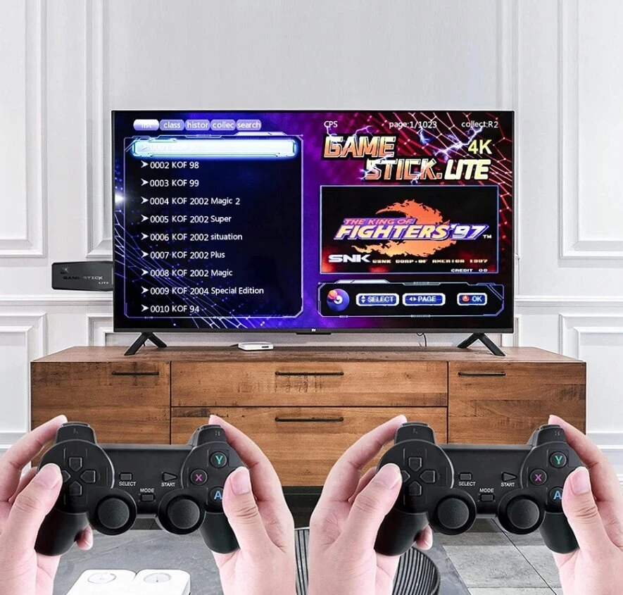 Pegasus Retro konsole su Hdmi televizoriumi, belaidėmis dviem pulteliais ir 128 GB atmintimi
