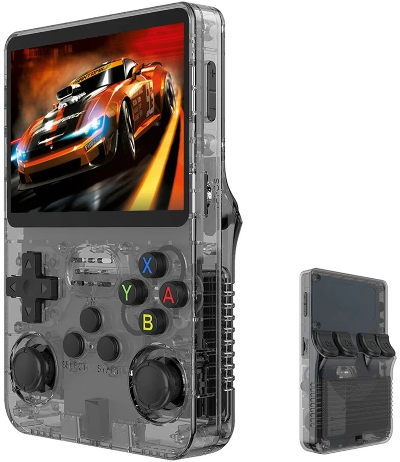 R36S Retro delninė vaizdo žaidimų konsolė atviro kodo Linux 3,5 colio IPS ekrano mini žaidimų konsolė 3D dviguba sistema vaikams ir suaugusiems