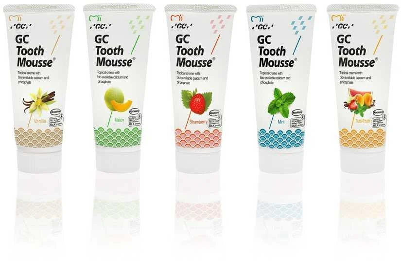 Remineralizuojantis dantų kremas be fluoro, vanilės skonio GC Tooth Mousse Recaldent, 35 ml