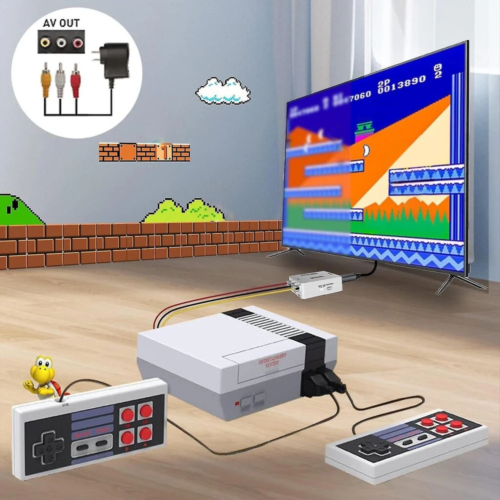 Retro žaidimų konsolė su 620 vaizdo žaidimų, Av ir Hdmi HD išvestis, „Plug and Play“, klasikinio leidimo mini pramogų sistema suaugusiems ir vaikams