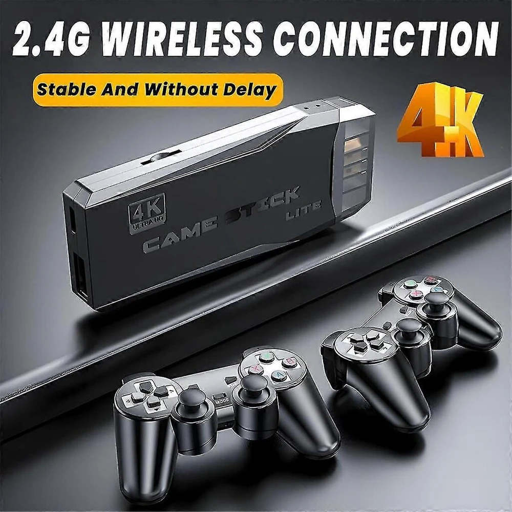 20000+ žaidimų 4K belaidė retro žaidimų konsolė, „Plug and Play“ vaizdo žaidimų lazdelė su 2,4G belaidžiu laidu