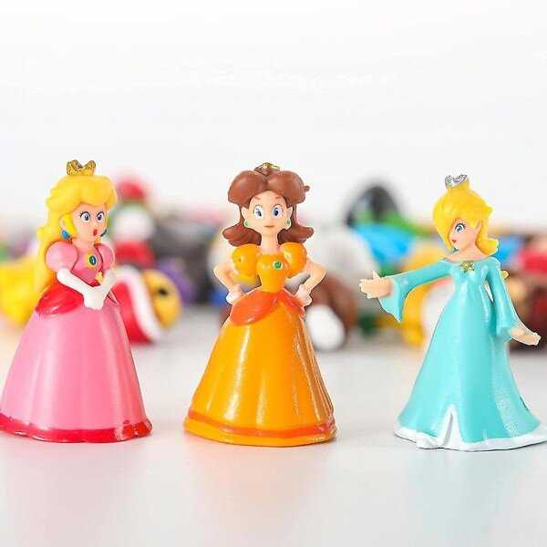 48 vnt Super Mario Bros minifigūrėlės žaislai lėlių veiksmo figūrėlės Modelių papuošalai Gimtadienio torto papuošimo dovanos