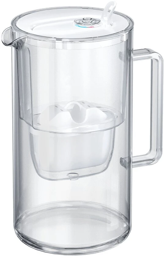 Aquaphor Glass, stiklinis 2,5 l filtravimo ąsotis su 3vnt Maxfor+ kasetėmis, baltas