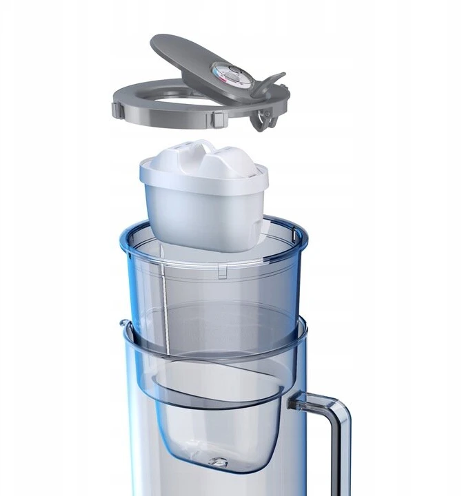 Aquaphor Glass, stiklinis 2,5 l filtravimo ąsotis su 3vnt Maxfor+ kasetėmis, baltas