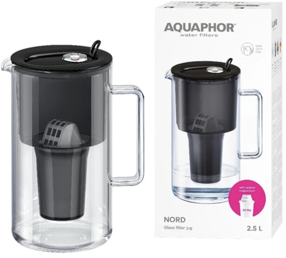Aquaphor Nord A5 Mg Juodas Glass filter jug, juodas