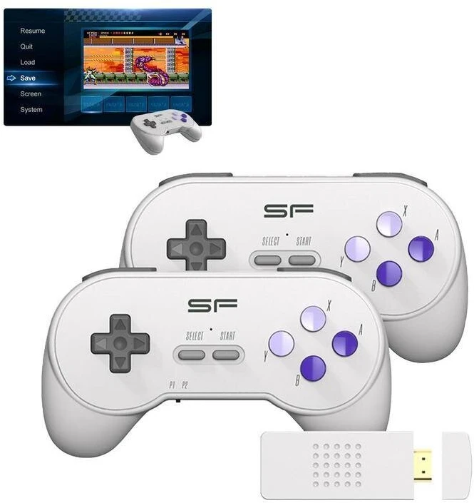 Belaidė klasikinių TV žaidimų konsolė HappyJoe SFC 1900+ Games + Download