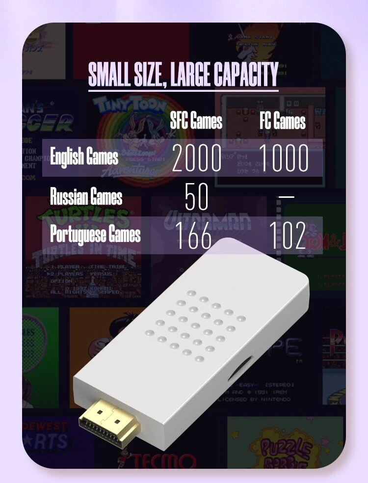 Belaidė klasikinių TV žaidimų konsolė HappyJoe SFC 1900+ Games + Download