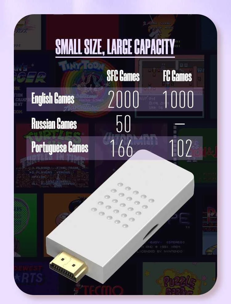Belaidė klasikinių TV žaidimų konsolė HappyJoe SFC 1900+ Games + Download