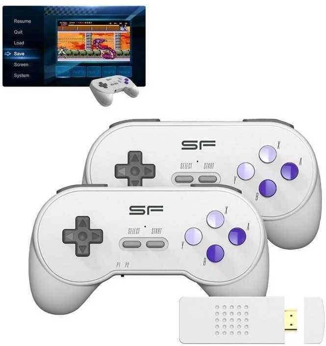 Belaidė klasikinių TV žaidimų konsolė HappyJoe SFC 1900+ Games + Download