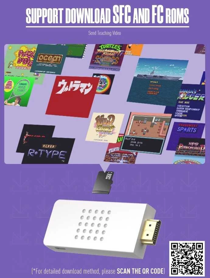 Belaidė klasikinių TV žaidimų konsolė HappyJoe SFC 1900+ Games + Download