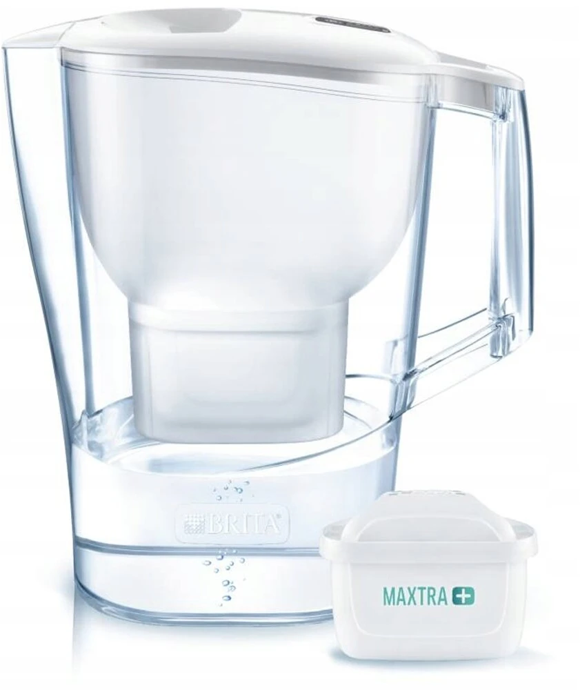 "Brita Aluna Baltas" 2,4 l filtravimo ąsotis + "Brita Maxtra" 6 vnt. filtras