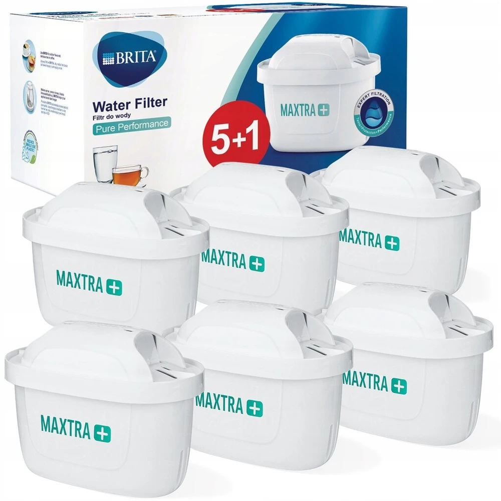 "Brita Aluna Baltas" 2,4 l filtravimo ąsotis + "Brita Maxtra" 6 vnt. filtras
