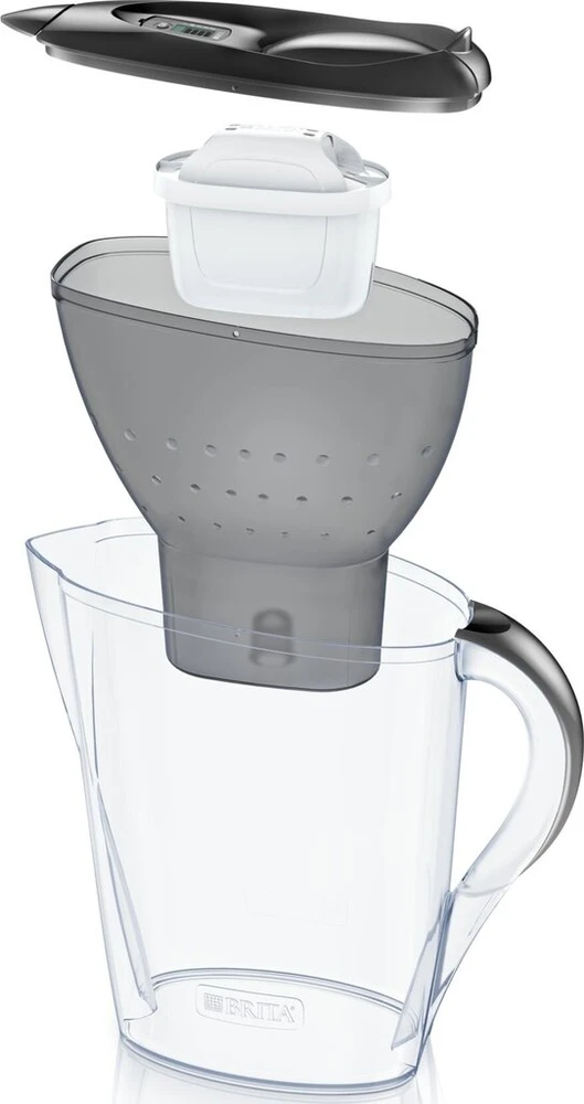 BRITA vandens filtravimo ąsotis „Marella“ grafito spalvos + 3 kasetės