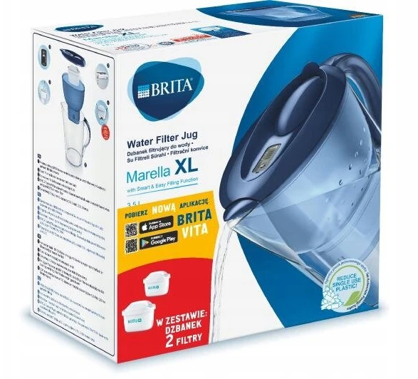 Brita Marella XL mėlynas, 3,5L + 2 filtrai