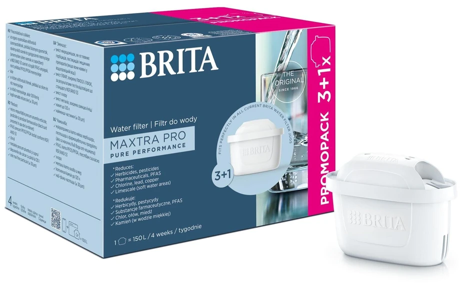 - BRITA MAXTRA PRO PURE PERFORMANCE filtras pak.3+1