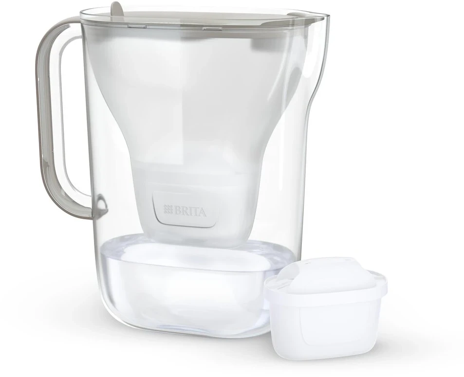 BRITA STYLE ESSENTIAL LED vandens filtravimo indas, 2,4l +2MX, smėlio spalvos