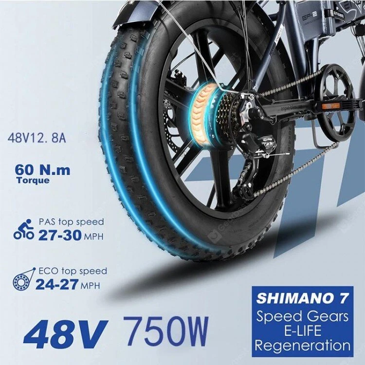 Elektrinis dviratis Engwe EP-2 PRO, juodas