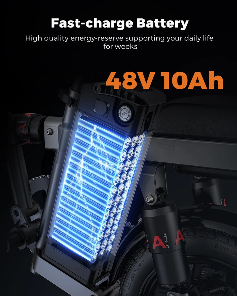 Elektrinis dviratis Engwe T14 14", mėlynas
