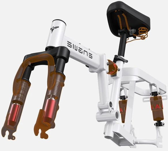 Elektrinis dviratis Engwe T14 14", mėlynas
