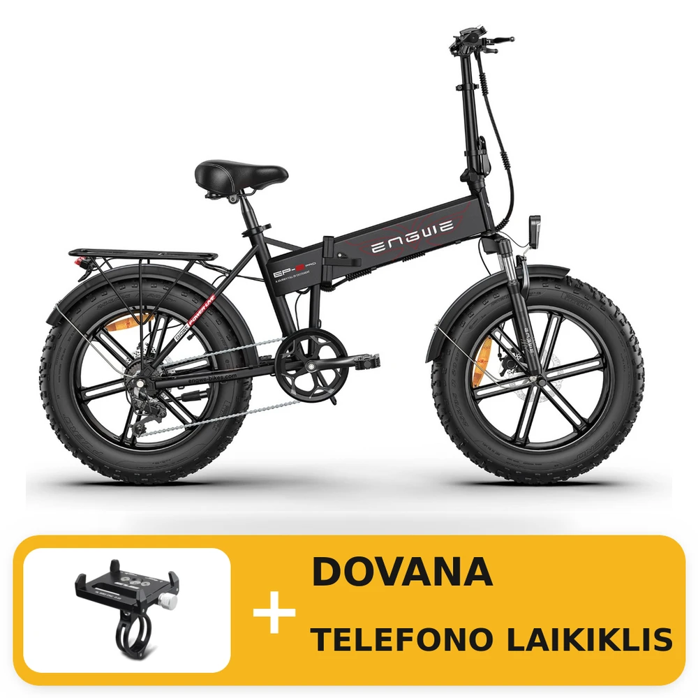 Dviratis 20" elektrinis Engwe EP-2 PRO juodas (Nemokamas pristatymas)