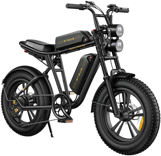 Dviratis 20" elektrinis Engwe M20 dviguba baterija juodas