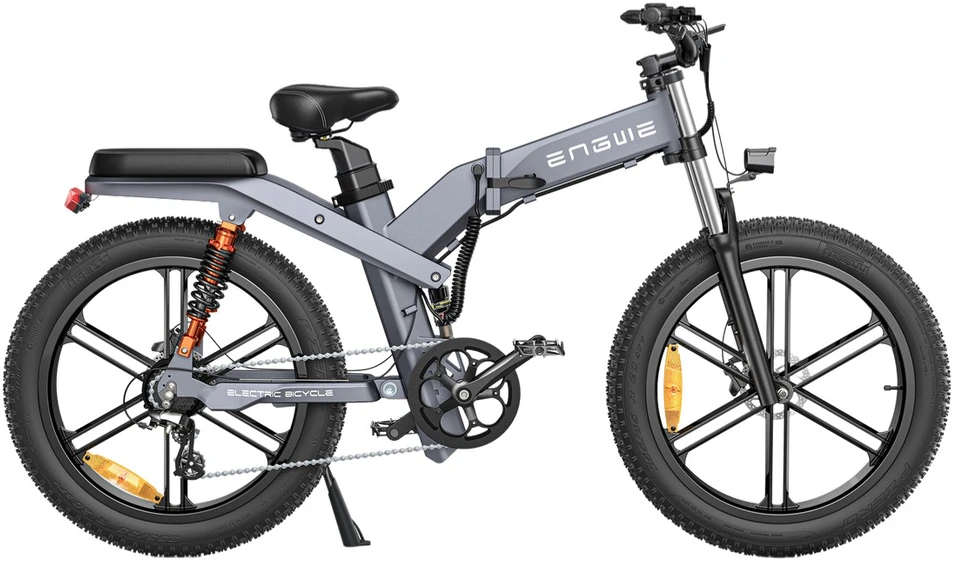 Dviratis 26" elektrinis Engwe X26 dviguba baterija pilkas
