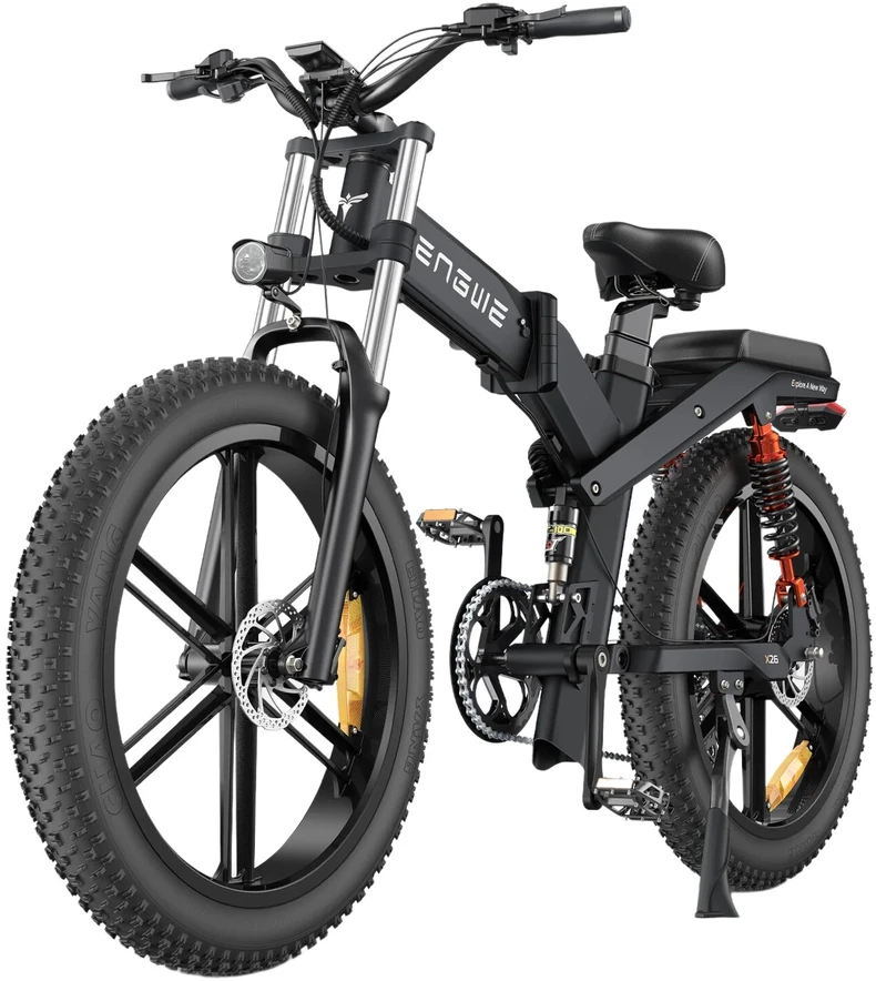 Dviratis 26" elektrinis Engwe X26 dviguba baterija pilkas