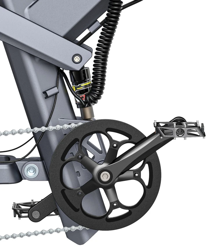 Dviratis 26" elektrinis Engwe X26 dviguba baterija pilkas