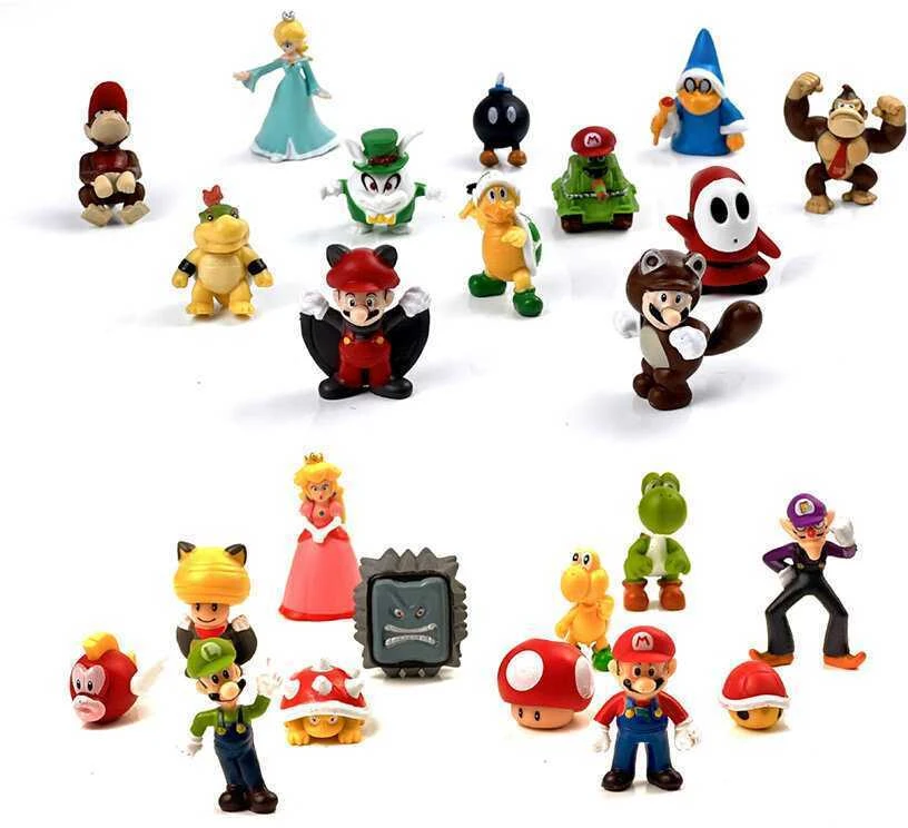 Figūrėlių rinkinys su maišeliu Super Mario Bros, 48 vnt