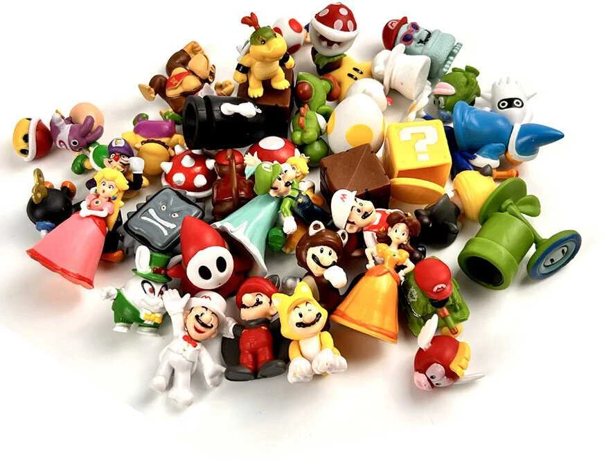 Figūrėlių rinkinys su maišeliu Super Mario Bros, 48 vnt