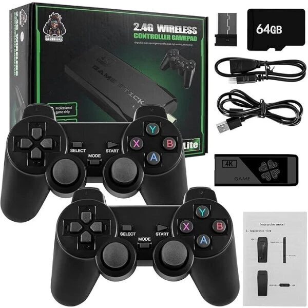Game Console 20000+ 4k HDmi TV Video Game Stick Retro žaidimų konsolė su 2 belaidžiu valdikliu 4k Game Stick 100% nauja TAO Db 64g