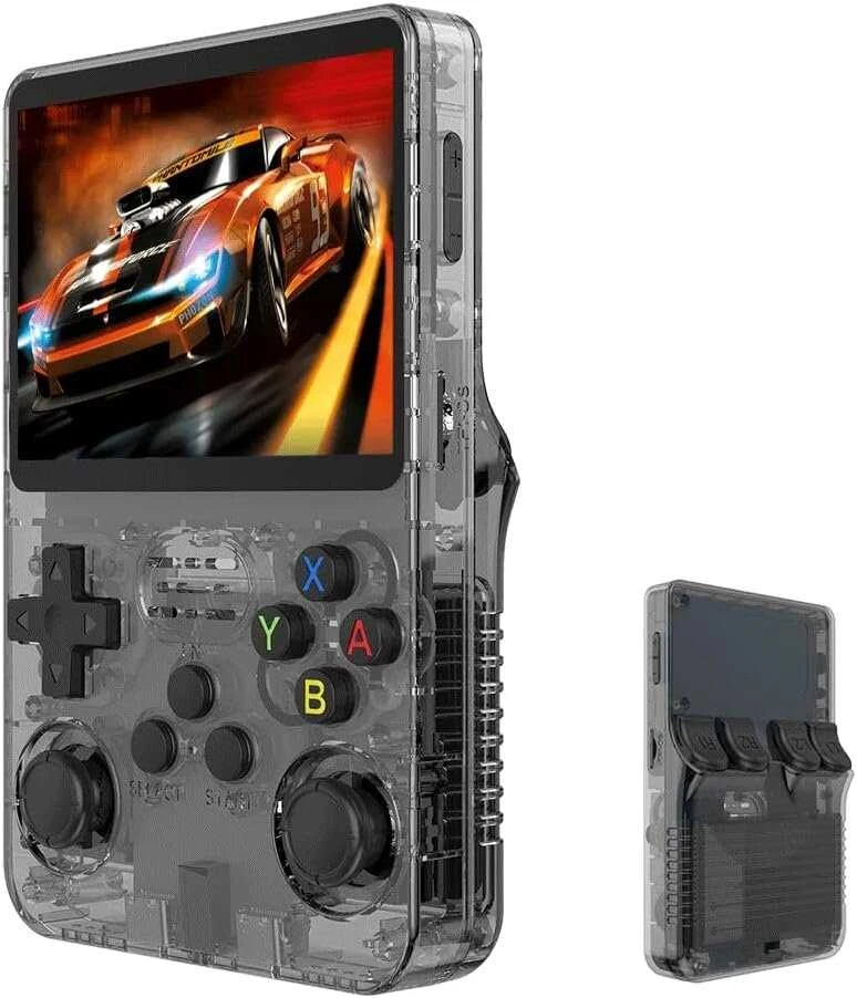 HappyJoe R36S, 128GB, Juodas, 20000+ Games, 3.5" IPS Screen, Linux