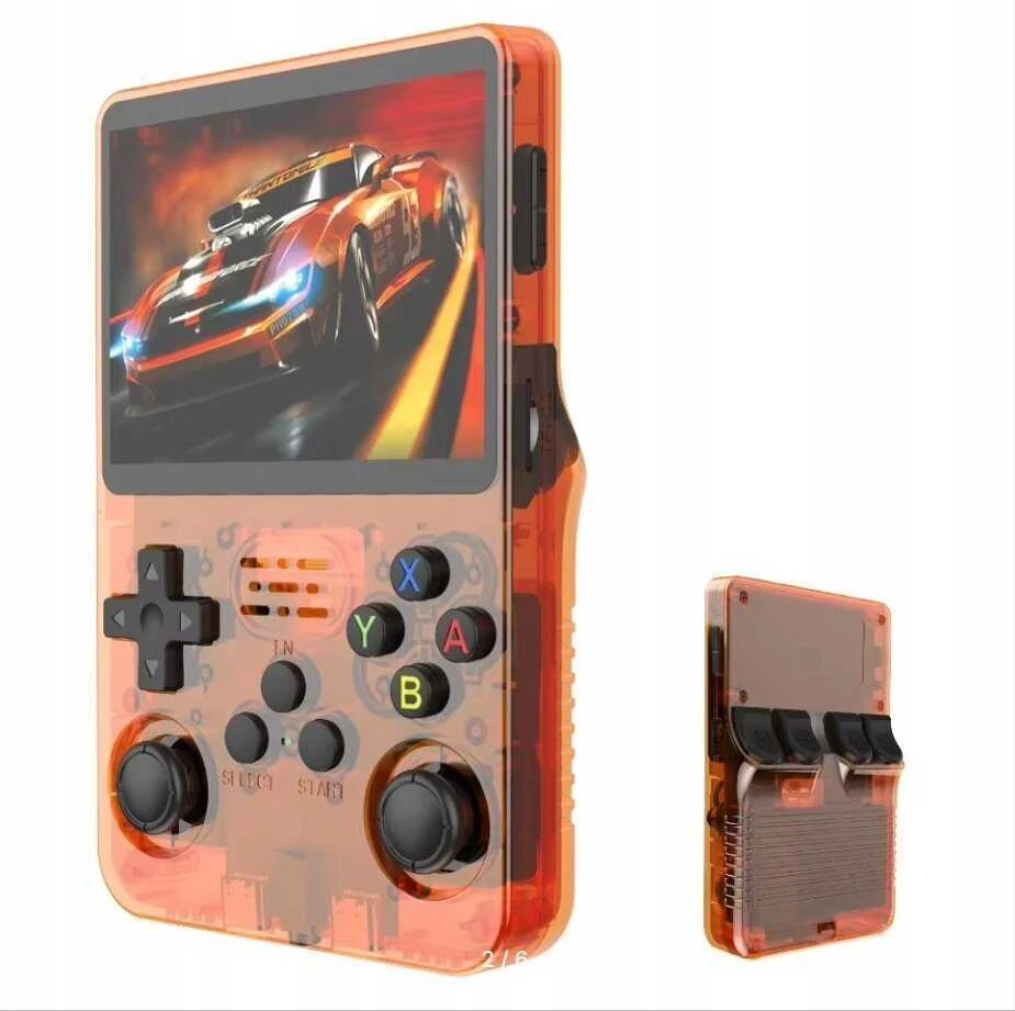 HappyJoe R36S, 128GB, oranžinė, 20000+ Games, 3.5" IPS Screen, Linux