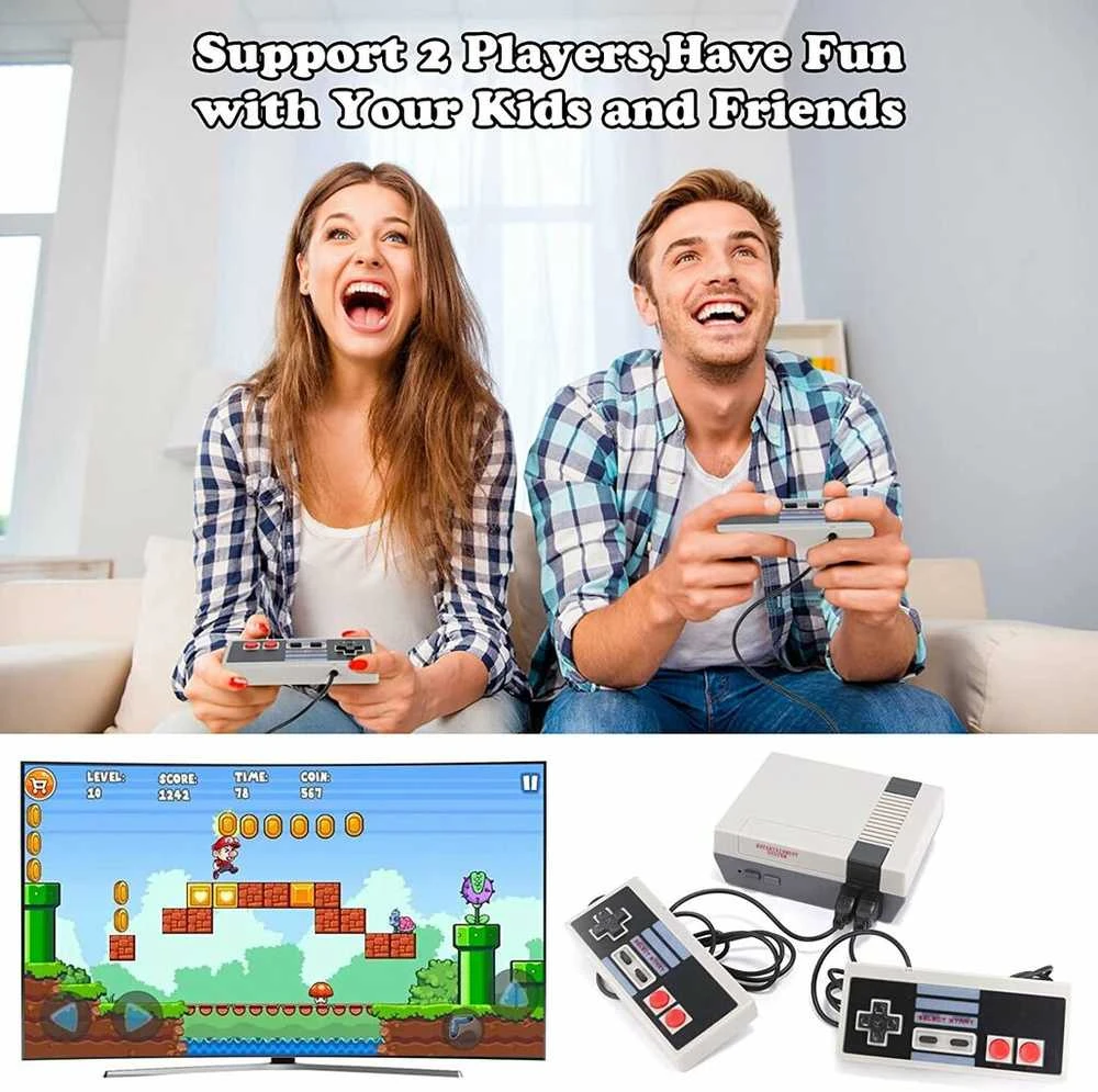 Happyjoe Retro žaidimų konsolė Super Mario, Tanks, Bomber Man