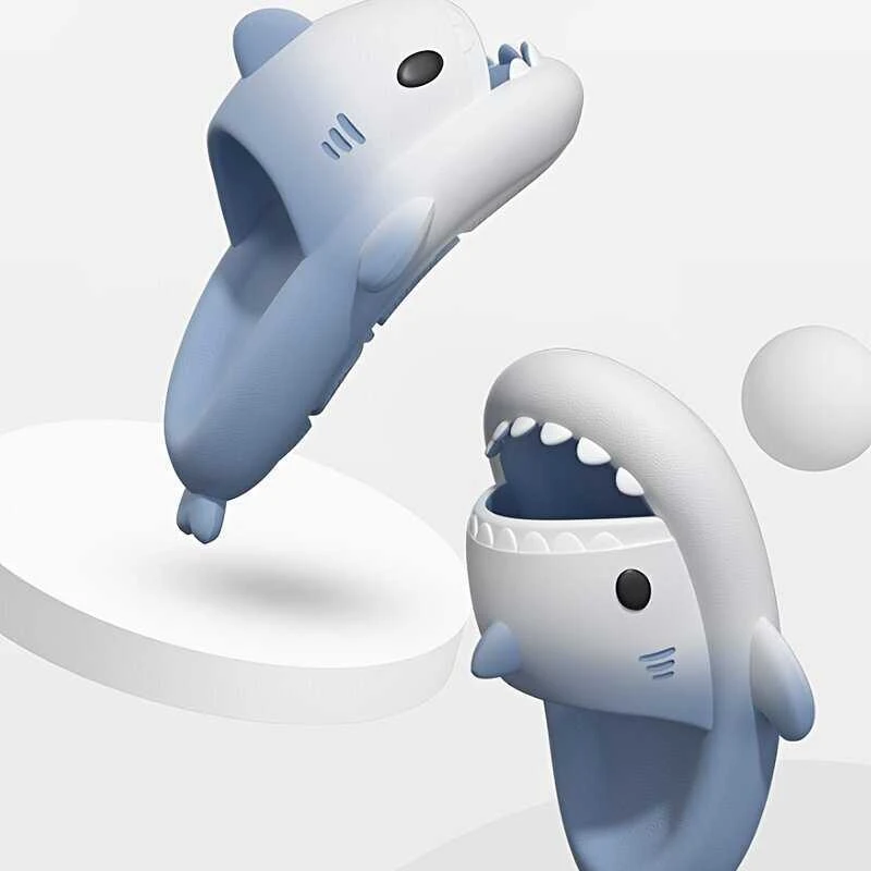 Happyjoe Šlepetės vaikams Shark slippers, mėlynos