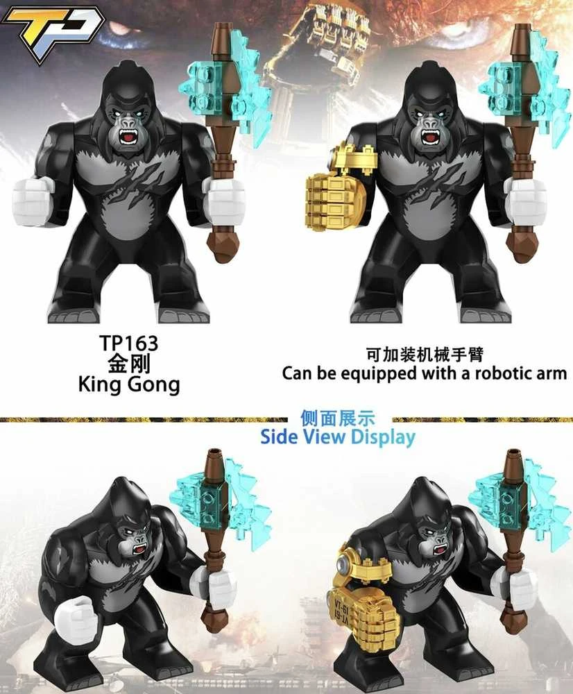 Konstruktorius King Kong vs Godzilla figūrėlė HeroBricks, 2 vnt, 9cm