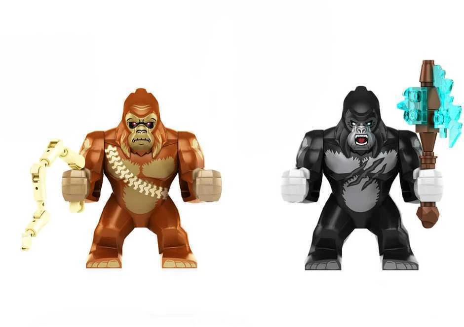 Konstruktorius King Kong vs Godzilla figūrėlė HeroBricks, 2 vnt, 9cm