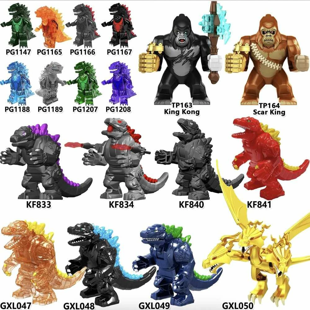 Konstruktorius King Kong vs Godzilla figūrėlė HeroBricks, 2 vnt, 9cm