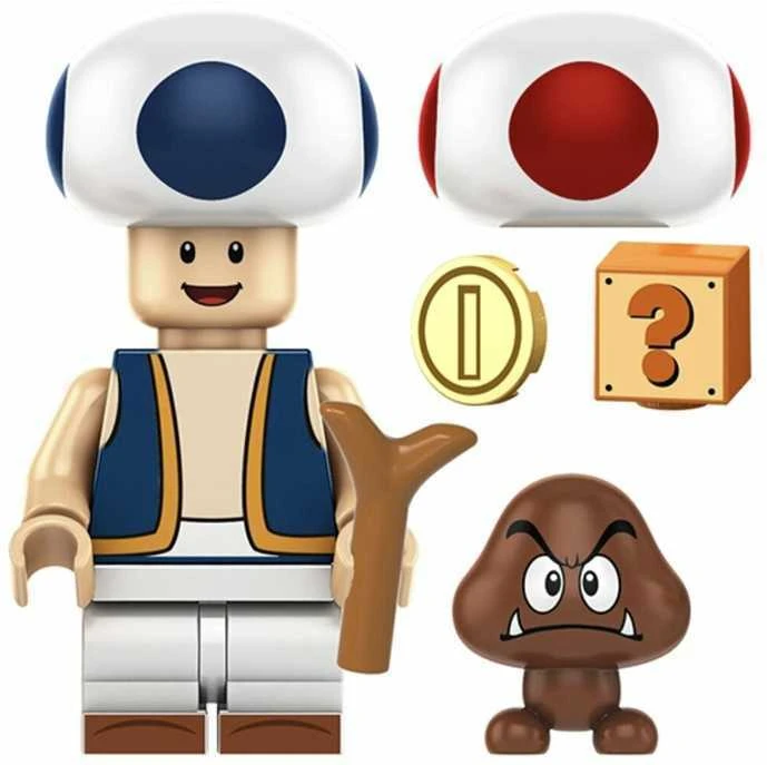 Konstruktorius Super Mario Toad figūrėlė HeroBricks, 5cm