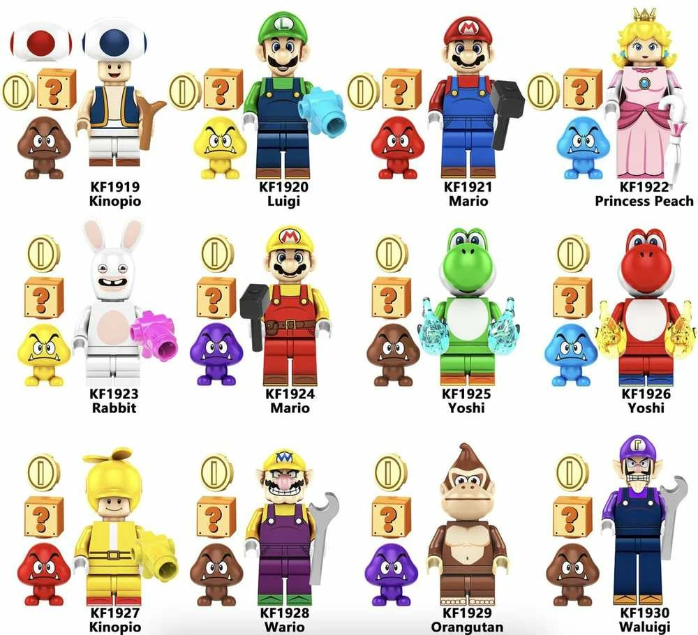 Konstruktorius Super Mario Toad figūrėlė HeroBricks, 5cm