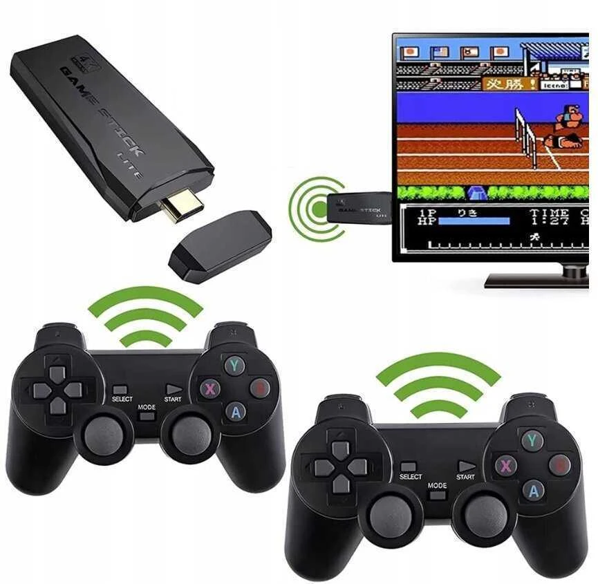 Pegasus Retro konsole su Hdmi televizoriumi, belaidėmis dviem pulteliais ir 128 GB atmintimi